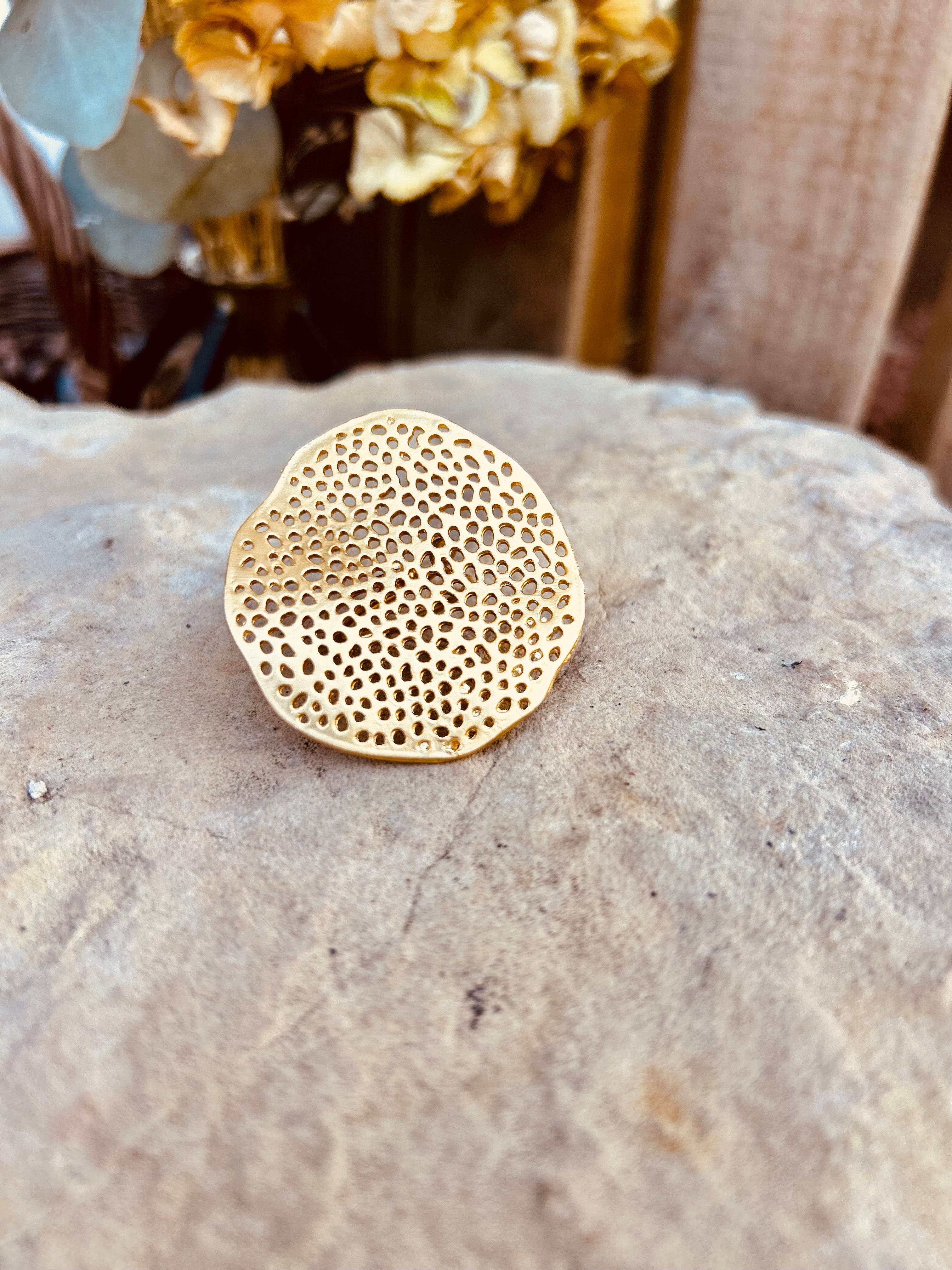 Accesorio - Anillo oro mate grande - Colensuá