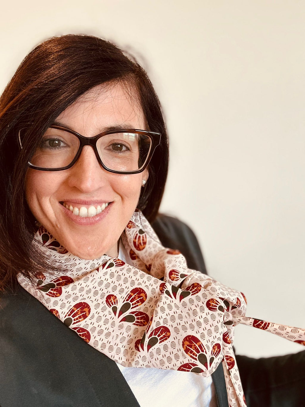 Colensuá Flores verdes y granates